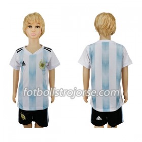 Argentina Matchtröjor Barn Hemma Fotbollströja VM 2018